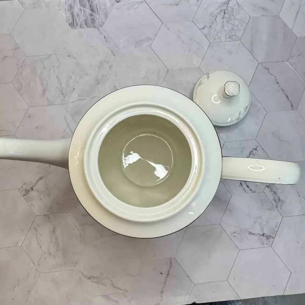 LENOX Debut Collection Tea Coffee Pot & Lid Emily Pattern Discontinued Japan EUC